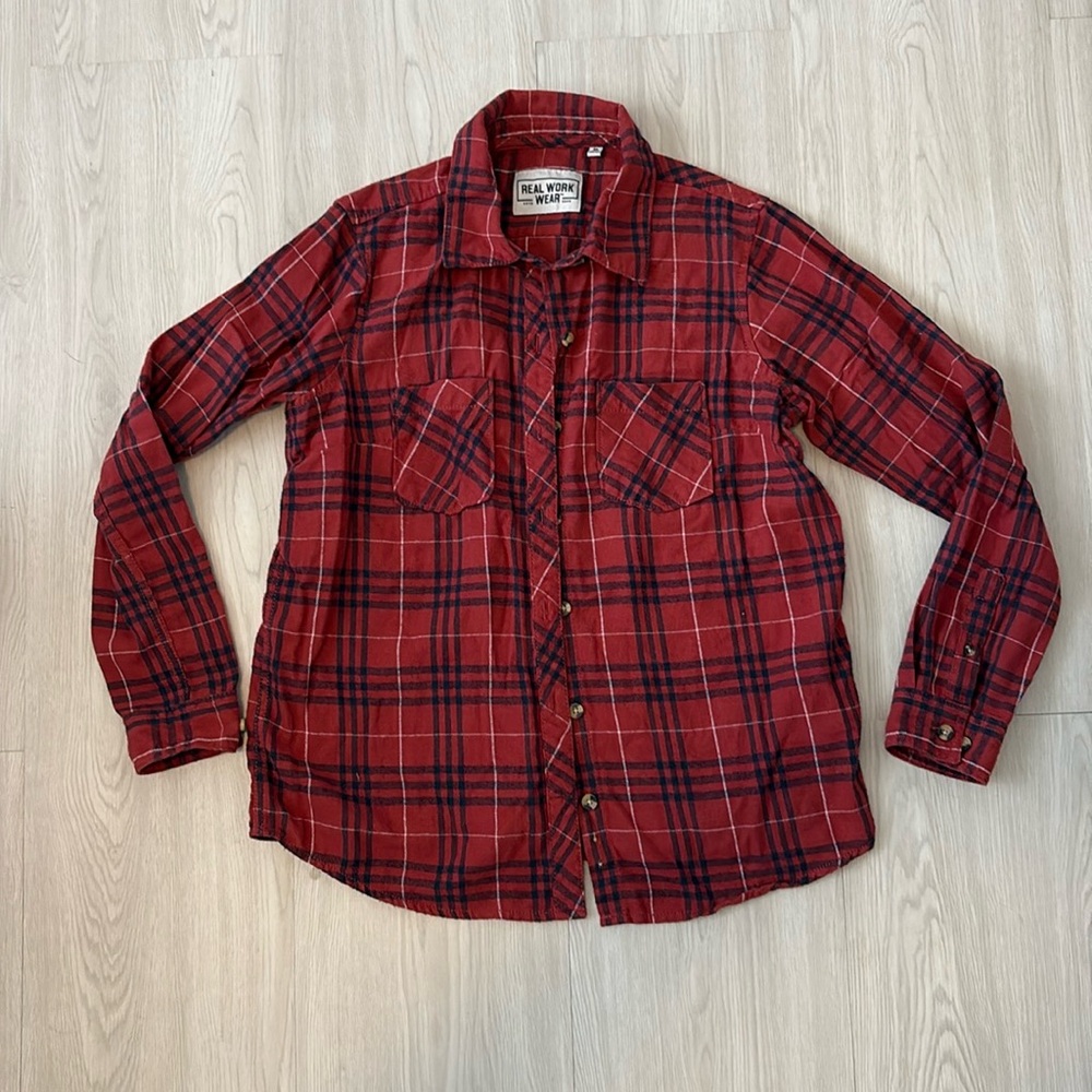 🛍️ REAL WORK WEAR flannel button down